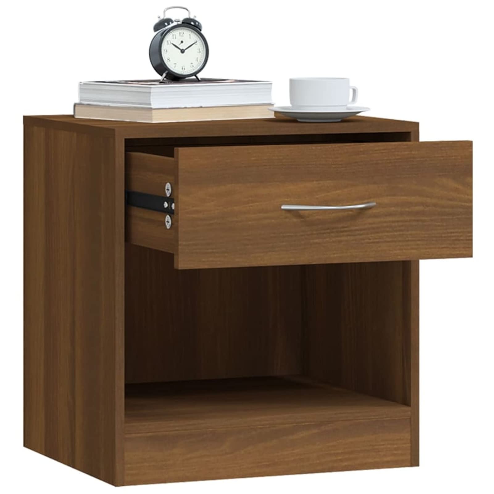 LAPOOH Comodini 2 pezzi con cassetto marrone rovere, comodini, comodini, comodini per soggiorno, camera da letto - 342588