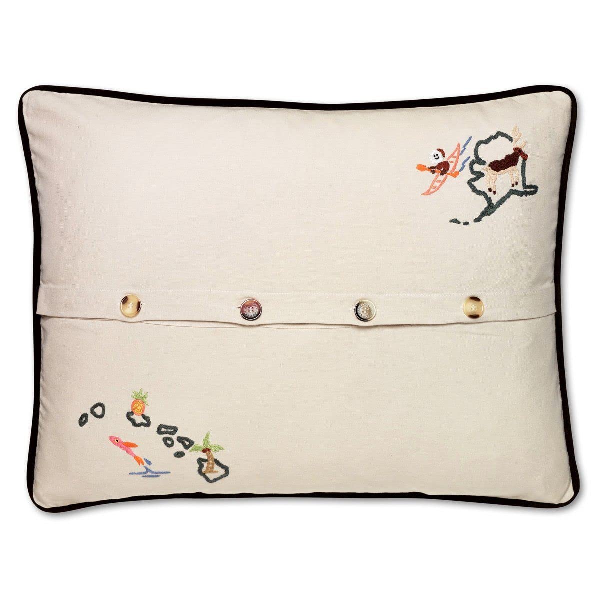 Amazon.co.jp: Catstudio America 刺繍入り装飾スローピロー : ホーム