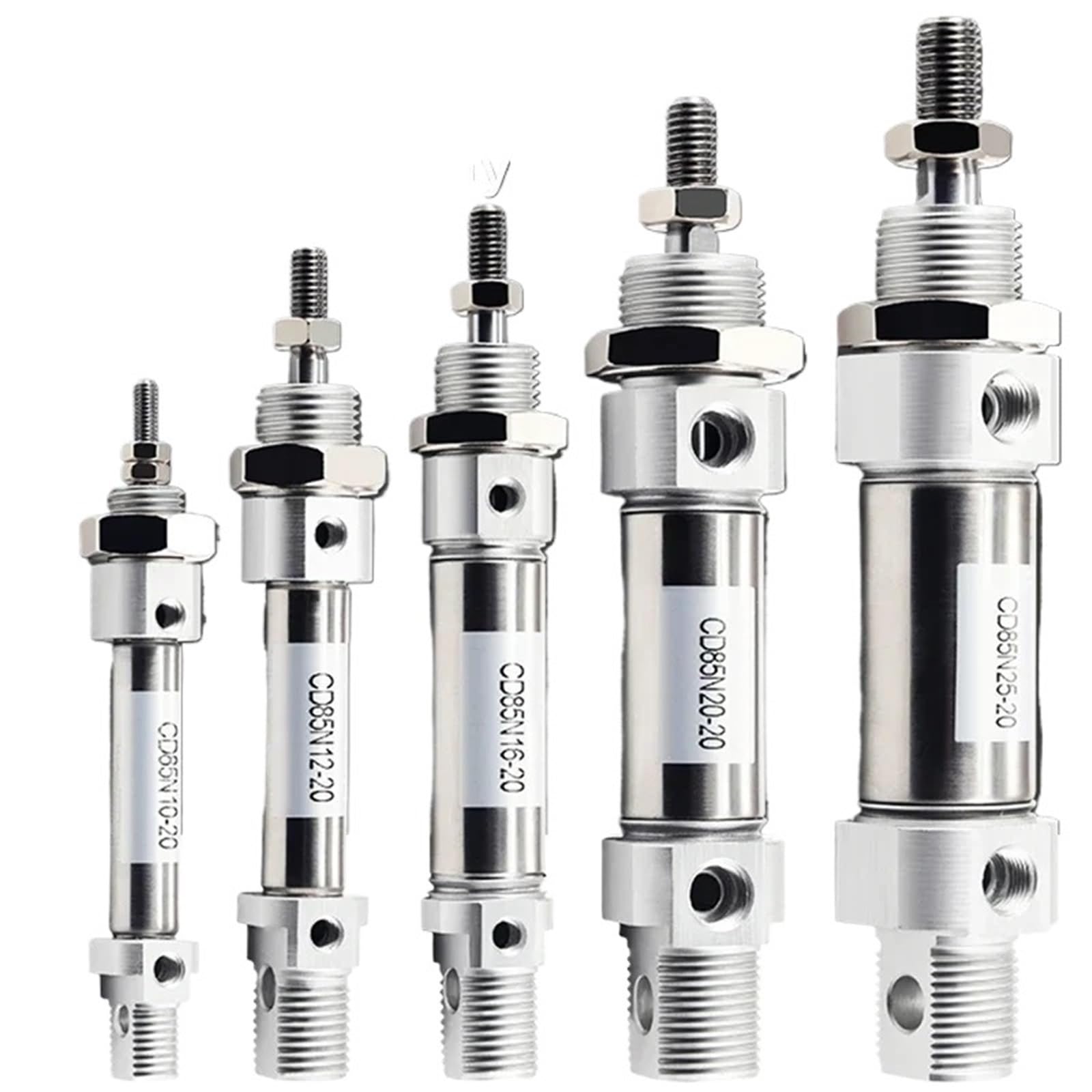 Vérin pneumatique double effet CD85N mini-vérin inox à course de 5mm et alésage compact de 16mm