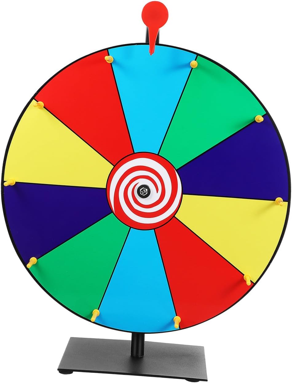 Tabletop Prize Wheel Sturdy Base Carnival Game Wheel for Parties Events