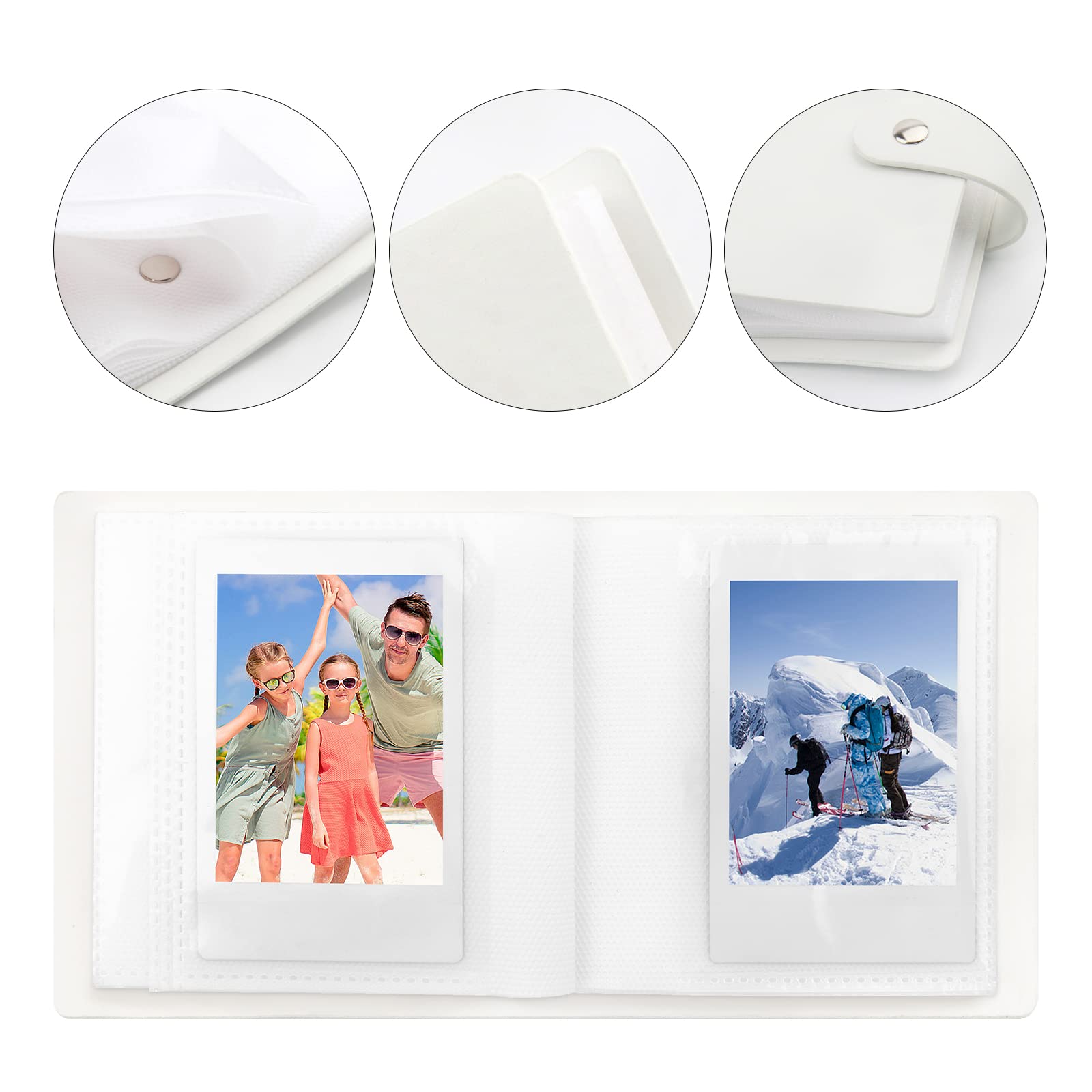 Mini album fotografico a 52 tasche per pellicole istantanee Fujifilm Instax Mini, Polaroid Snap, Z2300, fotocamere istantanee SocialMatic e stampante istantanea Zip (1, Blu