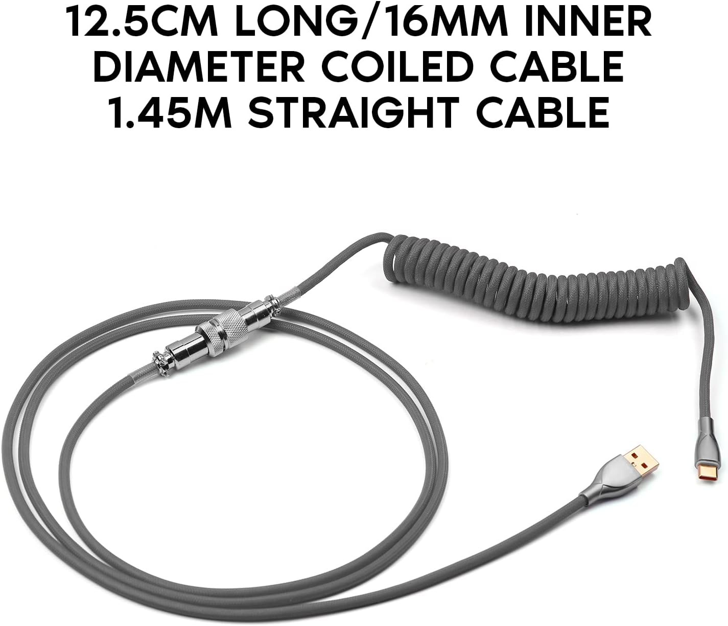 EPOMAKER MIX Type C Coiled Cable 1.8m, TypeC To USB A, TPU Mechanical