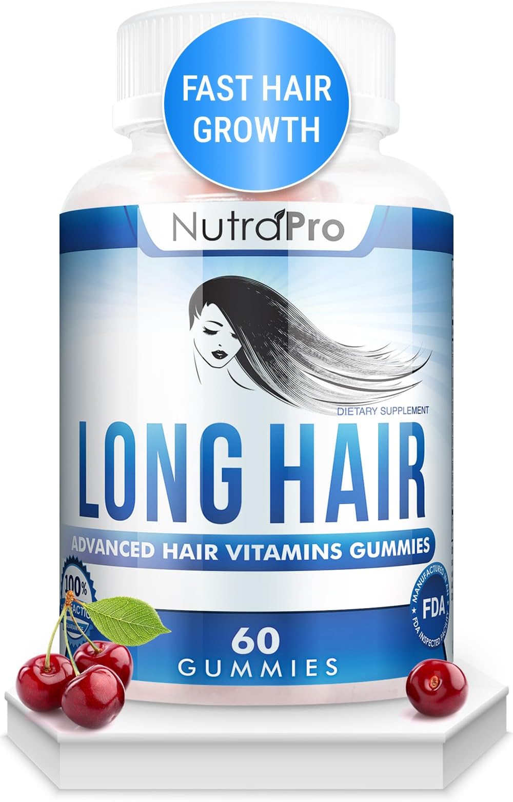 NutraPro Long Hair Gummies โ Anti-Hair Loss Supplement for Faster Hair Growth of Weak, Thinning Hair โ Grow Long Thick Hair & Increase Hair Volume with Biotin and 10 Hair Vitamins.for Men and Women.