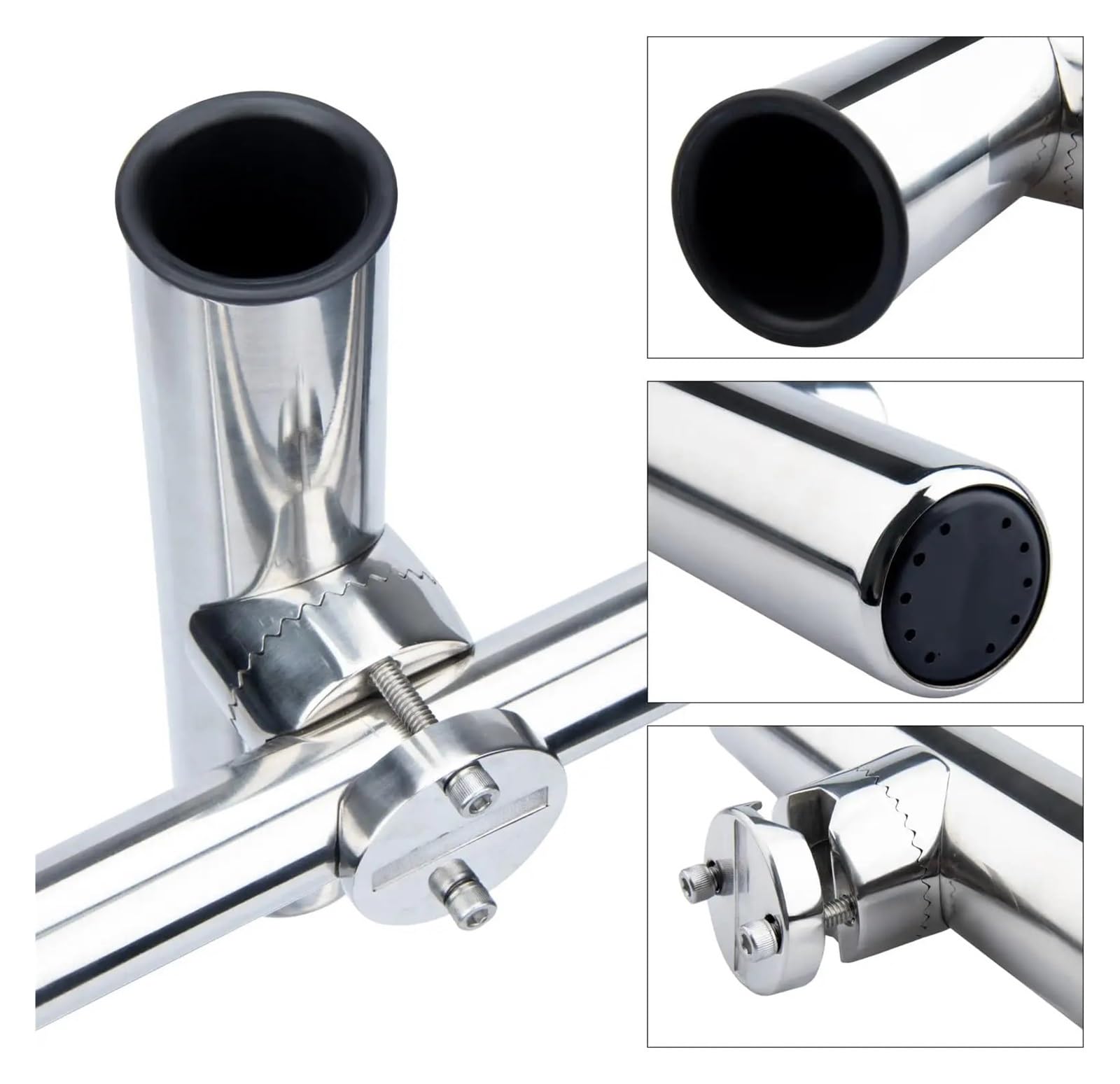 2 szt. Zaciskowy uchwyt na wędki 7/8"-1" 316 SS
