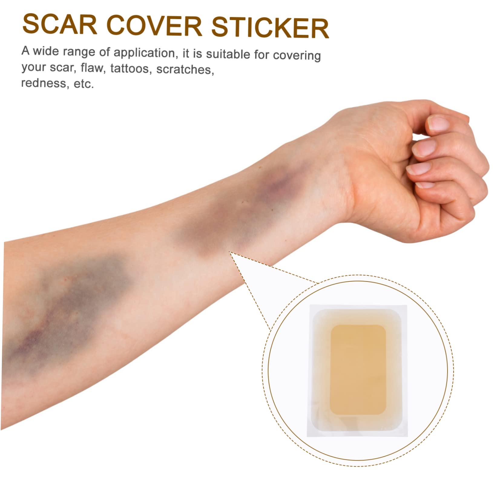 IWOWHERO Scar Cover Up Sticker Concealing Tape for Tattoos Birthmarks Skin Blemishes Thin Breathable Easy to Remove Skin Tone Makeup Patches for