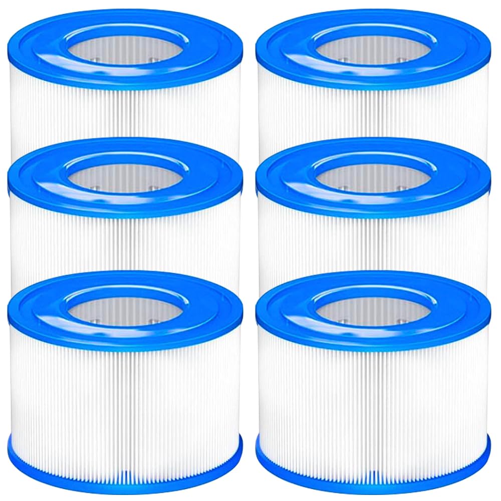 Cartuchos de filtro para spas compatibles con los modelos N NETSPA Malibu/Montana/Aspen/Silver/Caimán/Python a partir de 2017., SP-N1407535, Ø 10,4 cm x H 8 cm, lote de 6