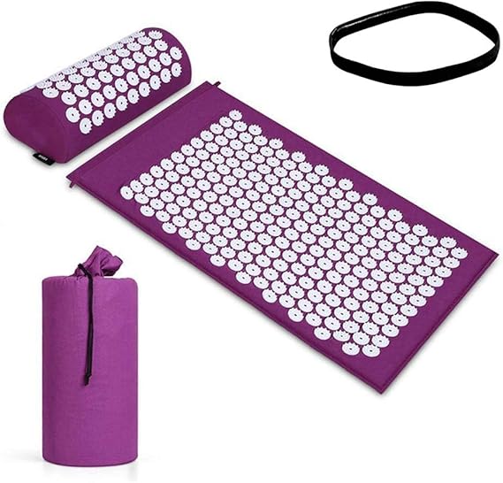 Acupressure Mat & Pillow Set/Acupuncture Mat Spike Yoga Mat for Massage