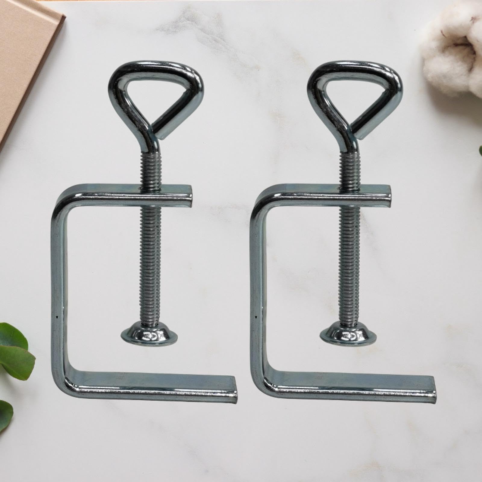 MYCENSE 2Pcs C Clamps Woodworking Clamp Multifunction Mini Tiger Clamp Square Clamp for Household Mount Welding Crafts Carpenter, 50