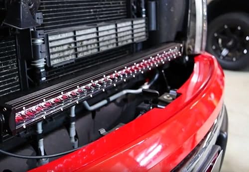 Miniatura 5 de iJDMTOY Sistema de barra completa con LED de alta potencia 150W, montada en la parrilla central. 30 pulgadas. Con juego de cables para Ford