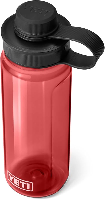 YETI Yonder 750 ml/25 oz Water Bottle with Yonder Tether Cap, Rescue Red