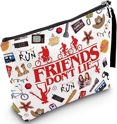 Friendship Quote Makeup Pouch – Inspirational Gift for Best Friend, Sister, BFF, Cosmetic Bag, Travel Toiletry Case, Pencil Holder, Birthday Favor Idea