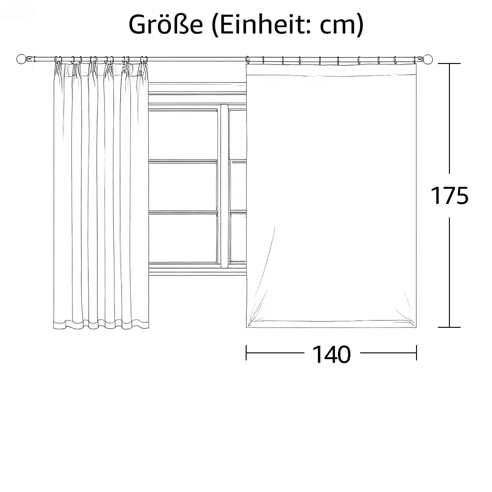 TOPICK Tende Oscuranti per Interni 2 Pezzi L 140 x A 175cm Bianco | Curtains Oscurante Tende per Soggiorno e Camera da Letto Termiche Isolanti Anti-Rumore con Fettuccia Moderne