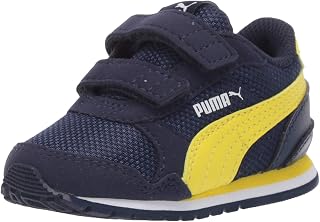 girls St Runner 2 Mesh Hook and Loop Sneaker, Peacoat-meadowlark-puma White, 4 Toddler US
