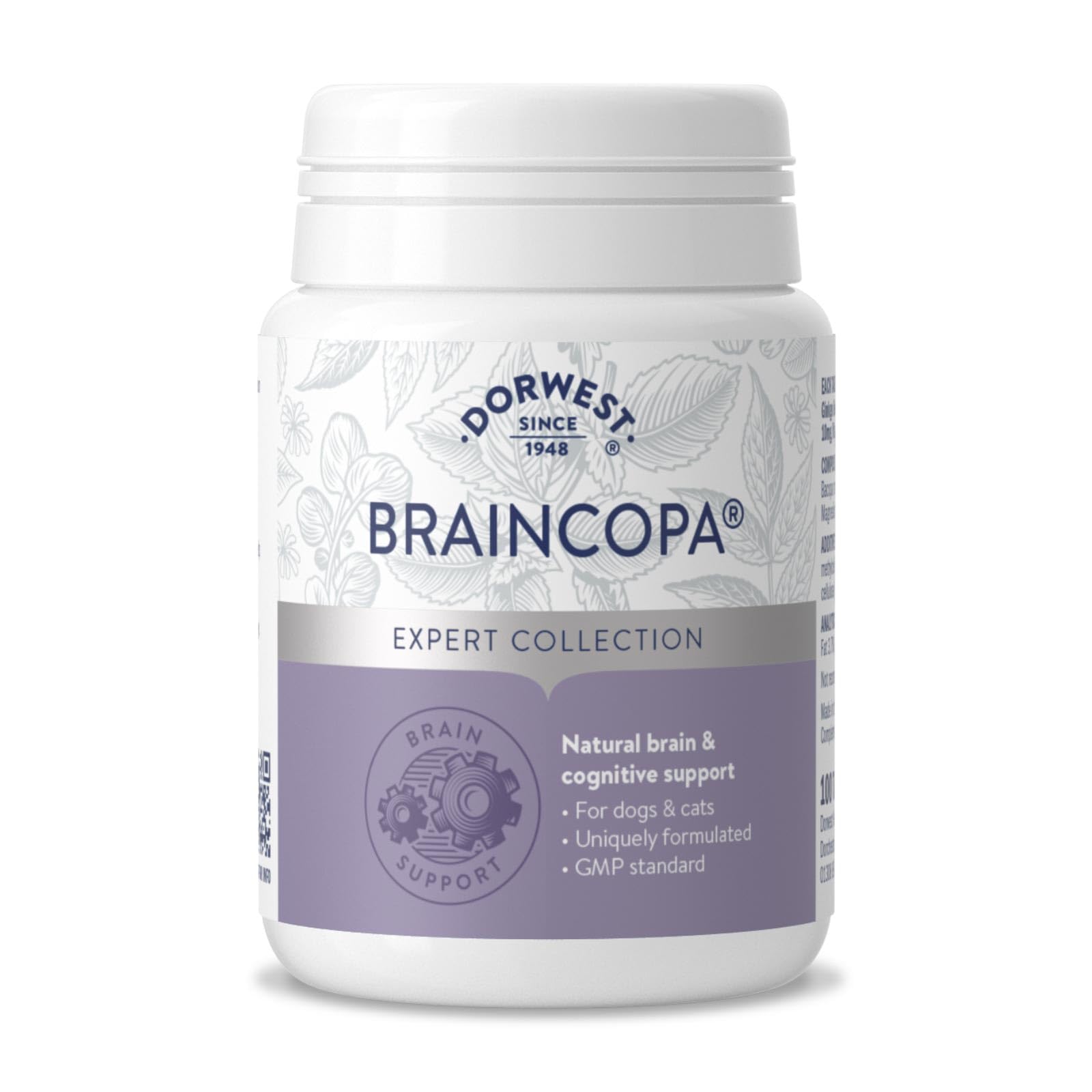 BrainCopa Tablets for Dogs and Cats 100 Tablets - Helps naturally maintain brain health and mental agility, for older pets