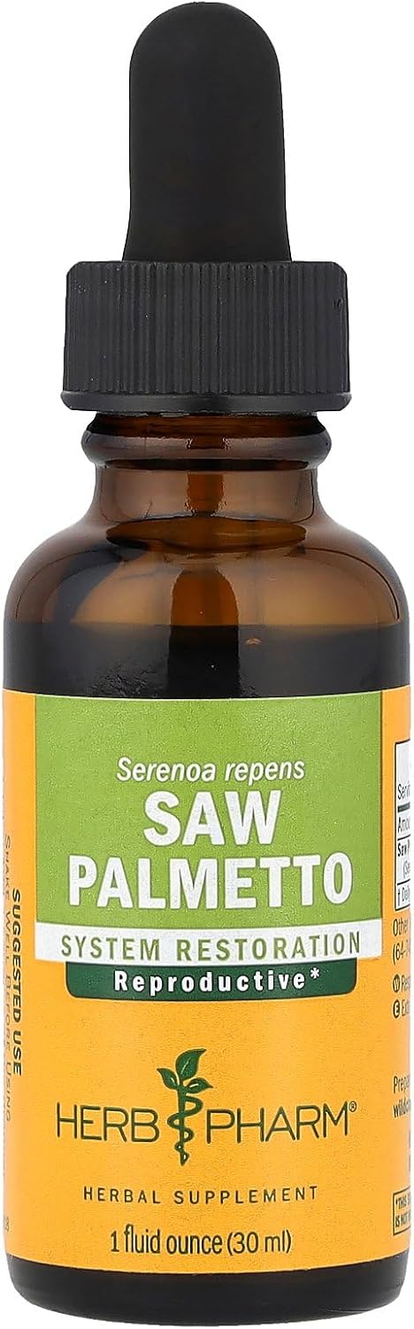 Herb Pharm Saw Palmetto Berry Liquid Extract for Prostate Support – 1 Ounce (DSAW01)
