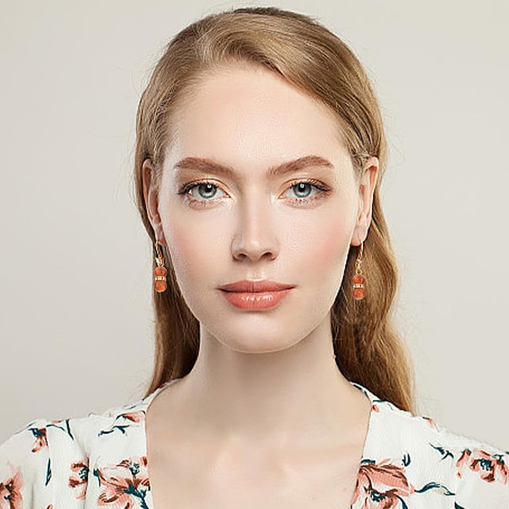 60Pcs 15 Colors Round Bead Dangle Charms Bulk 0.87 Inch Glass Bead Pendant Crackle Beads Charms Mixed Color Beads Charm for DIY Bracelets Necklace Jewelry Making Hole: 2mm - Image 6