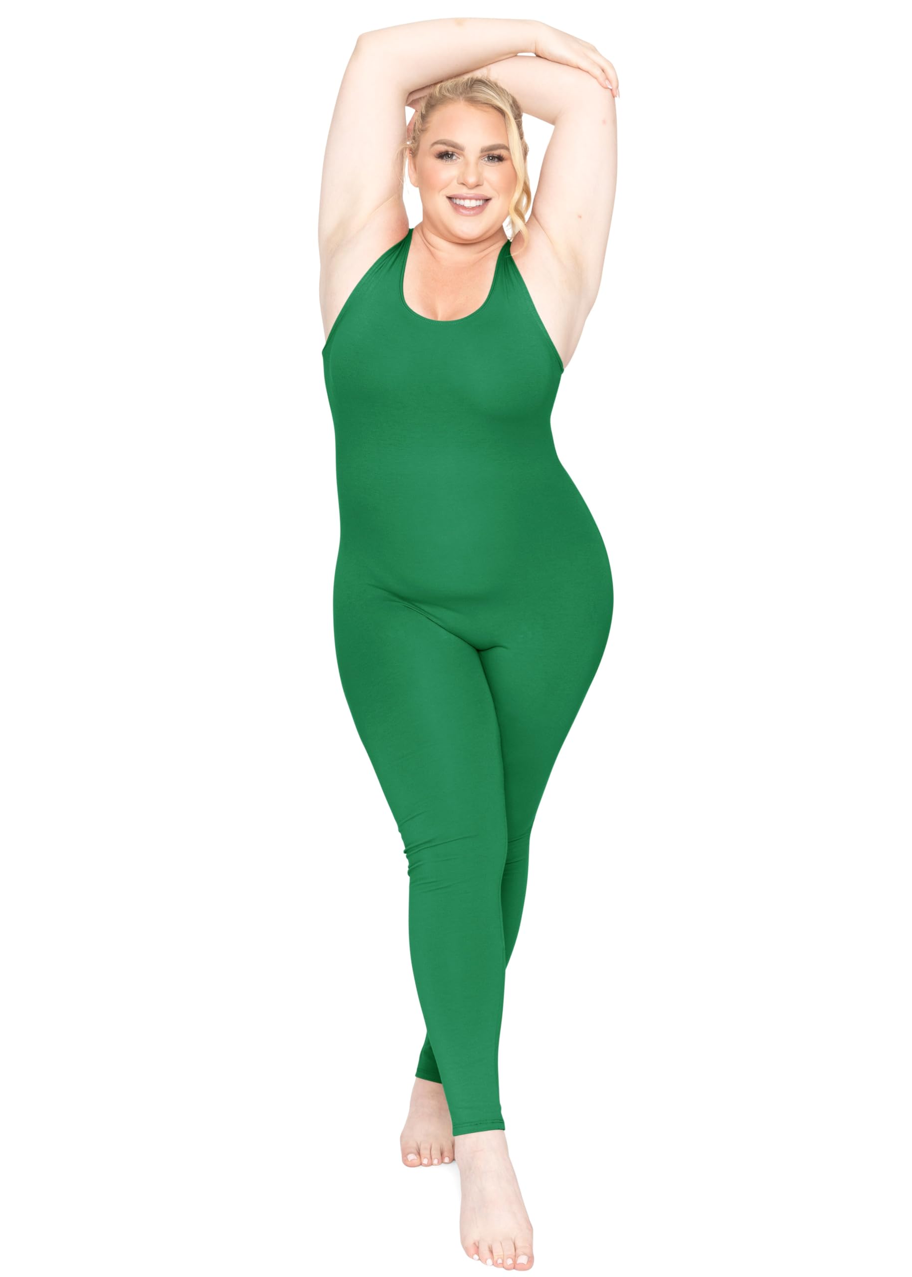 STRETCH IS COMFORT Women's Plus Size Teamwear Cotton Tank Unitard