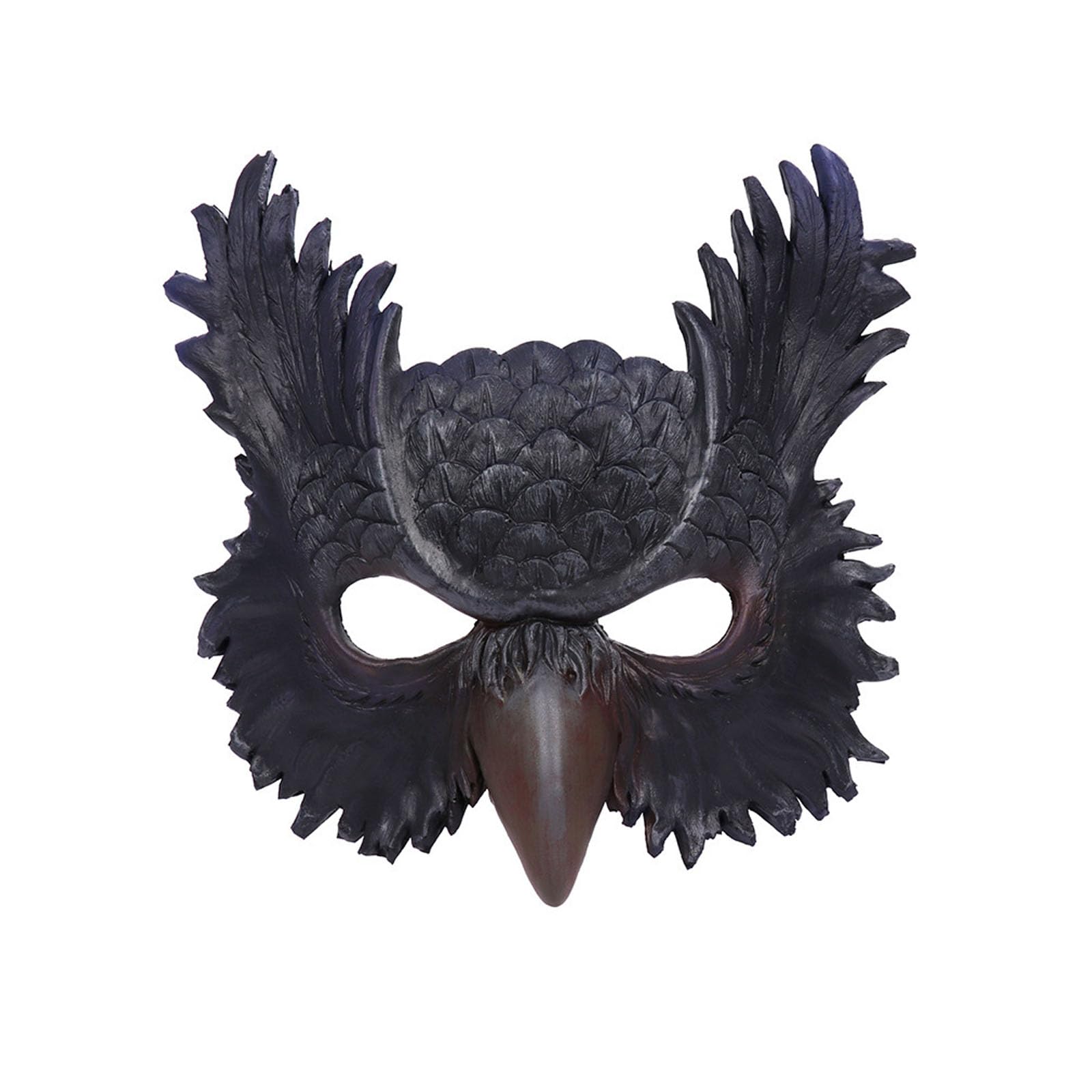 YWINETO Halloween Costume Bird Mask Costume Novelty Party Animal Mask Latex Birds Head Pigeon Masks Halloween Gothic Cosplay Long Nose Bird Beak Steampunk Half Face Masks Halloweens Props