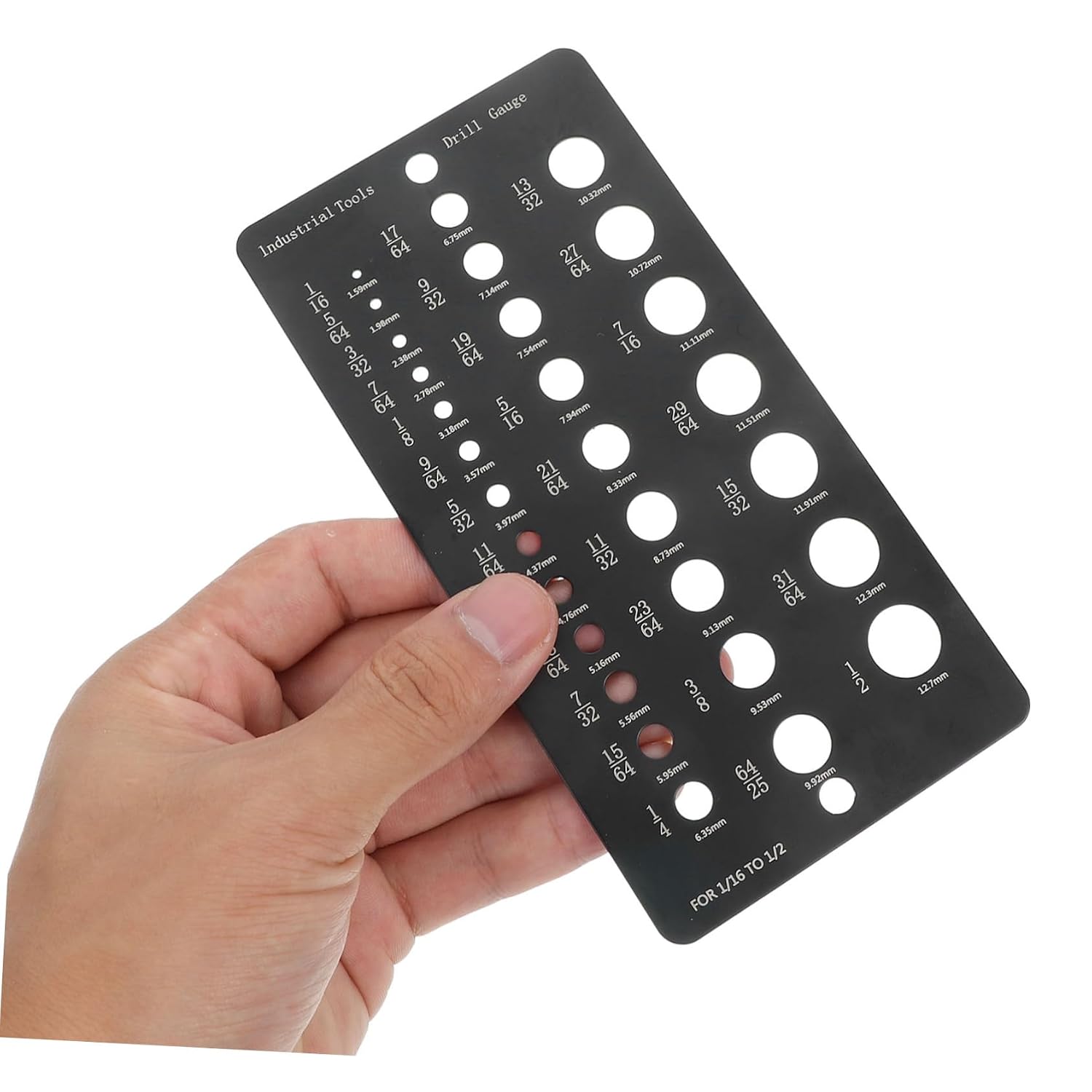 Portable Drill Bit Size Guide Tool Aluminum Alloy Drill Bit Gauge for Mechanics Electricians