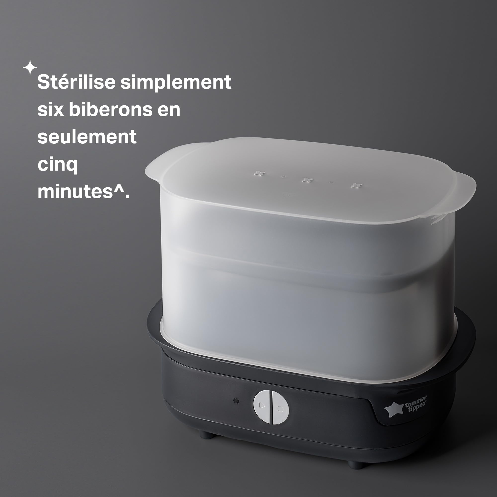 Tommee Tippee Stérilisateur Électrique Avancé Super-Steam pour Jusqu'à 6 Biberons, sans Produits Chimiques