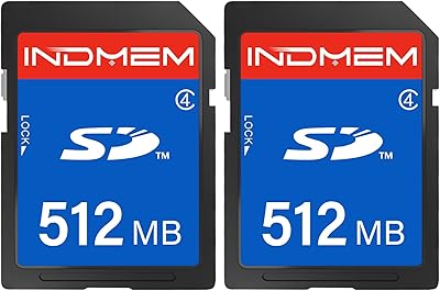 SD Card 512MB (2 Pack), Class 4 Flash Memory Cards MLC Stanard Secure Digital Cards, 512MB(2pc)