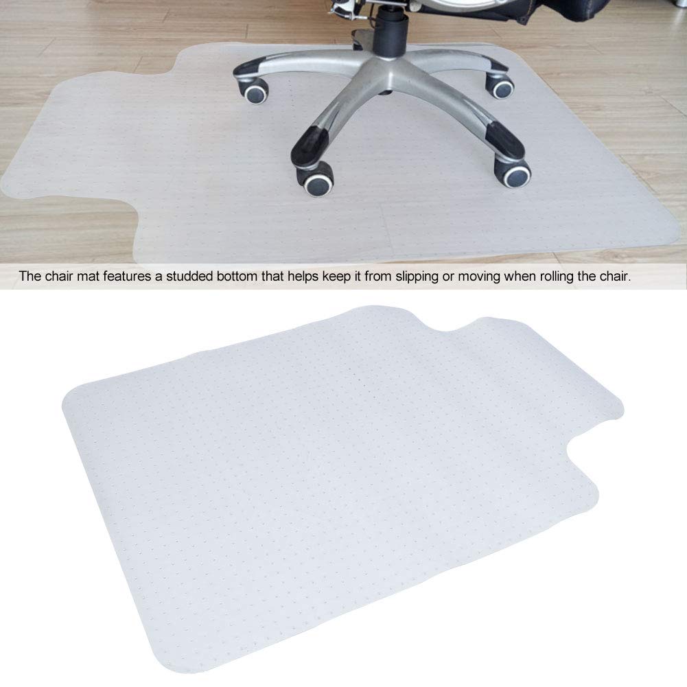 Tapete para Silla para Alfombra y Piso de Madera Dura, Tapete para Silla Transparente de 35 X 47 Pulgadas para Protección del Piso, Tapete para Silla de Alfombra Antideslizante