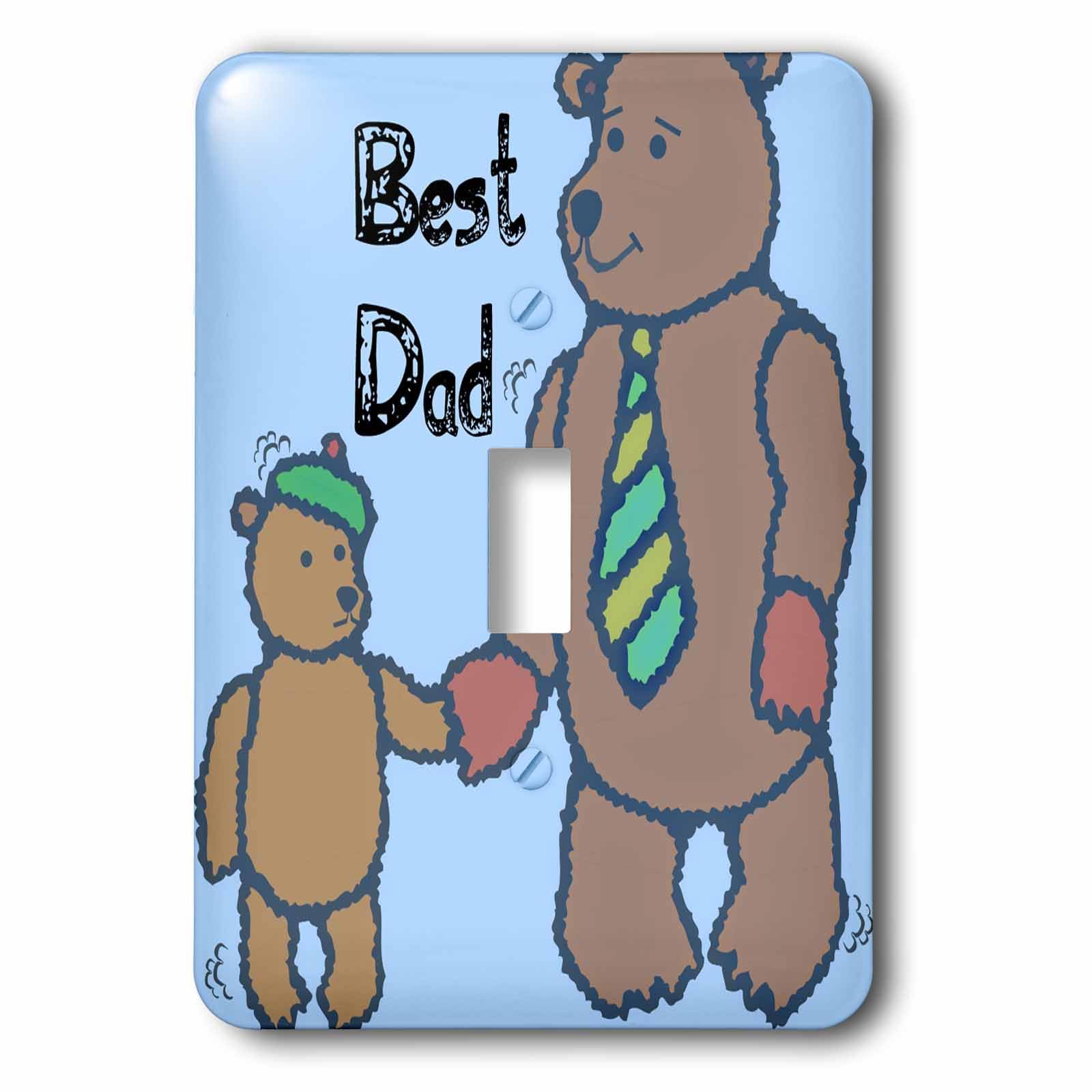 Interrupteur baïonnette Best Dad Bears 3dRose remplace vos plaques murales blanches ternes