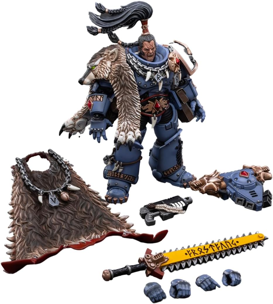 JOYTOY Warhammer 40,000 1/18 Action Figure Space Wolves Ragnar Blackmane Collection Model Birthday Gift