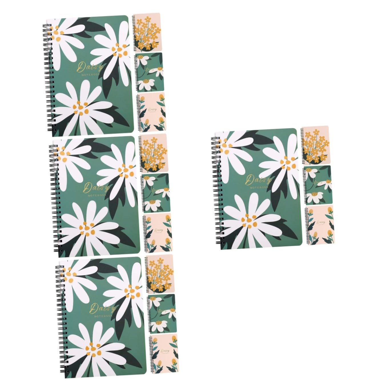 Uonlytech 4 Pezzi Quaderni Spiralati con Design Note Book per Pianificazione per Ufficio e Studio Carta Spessa e Copertina Resistente