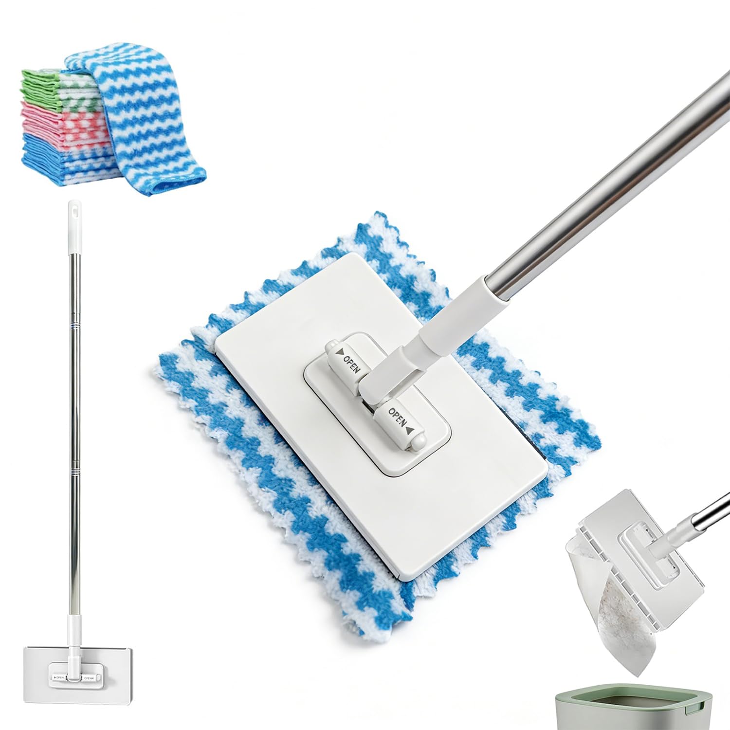Amazon.com: Snap Grip Mini Mop,2026 Upgraded Zero Touch Snap Grip
