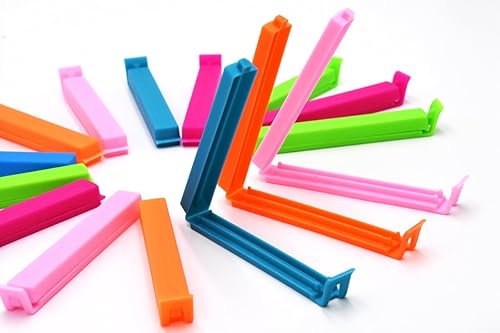 Miniatura 4 de 30 clips de plástico para sellado de alimentos, clips para bolsas de alimentos y aperitivos (4 pulgadas)