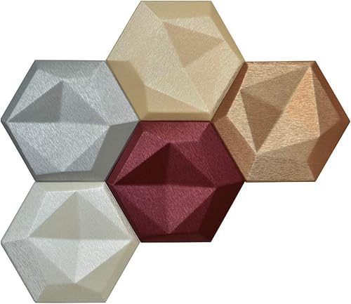 Art3d Wallpanels Azulejos de piel sintética 3D azulejos de pared hexagonales de mosaico paquete de 20 disponible en Yaxa Guatemala