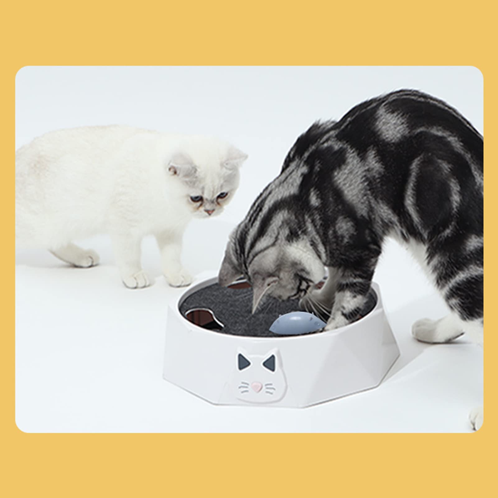Juguete Interactivo para Gatos, Juguetes Eléctricos para Gatos, Rompecabezas Automático Ajustable De 2 Velocidades para Atrapar Ratones, Juguete para Gatos para Suministros para Mascotas