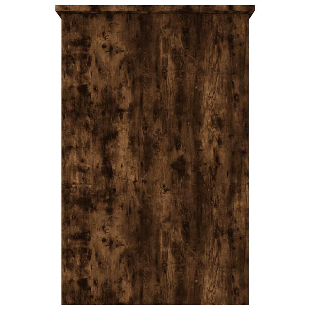 Scrivania in legno di rovere affumicato, 100 x 50 x 76 cm, con cassetto, scrivania da ufficio per casa, studio, camera dei ragazzi, scrivania per laptop e computer, postazione di lavoro