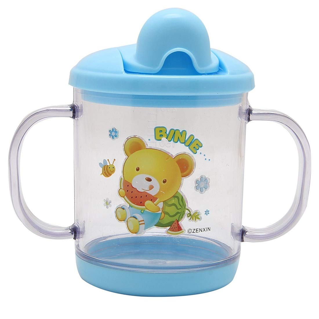 Manan Shopee Baby Infant PP Water/Juice Training Gravity Spout Sipper Cup with Handles(Color May Vary)-image-10