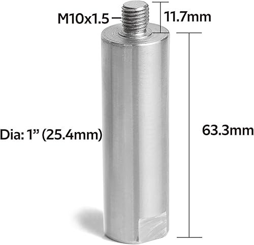 Miniatura 16 de Reposaherramientas de 6 pulgadas con 1 pulgada de diámetro, longitud total de 4 pulgadas, soporte de herramientas recto Woodlathe de barra redonda