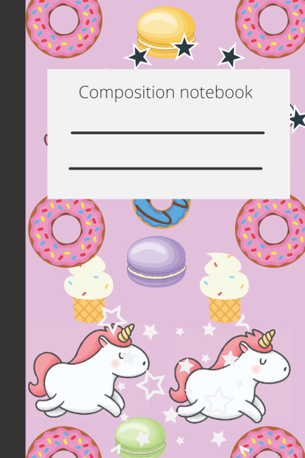 unicorn composition notebook: Wide Ruled Paper Notebook Journal for Teens Kids Students Girls for Home School College (French Edition)