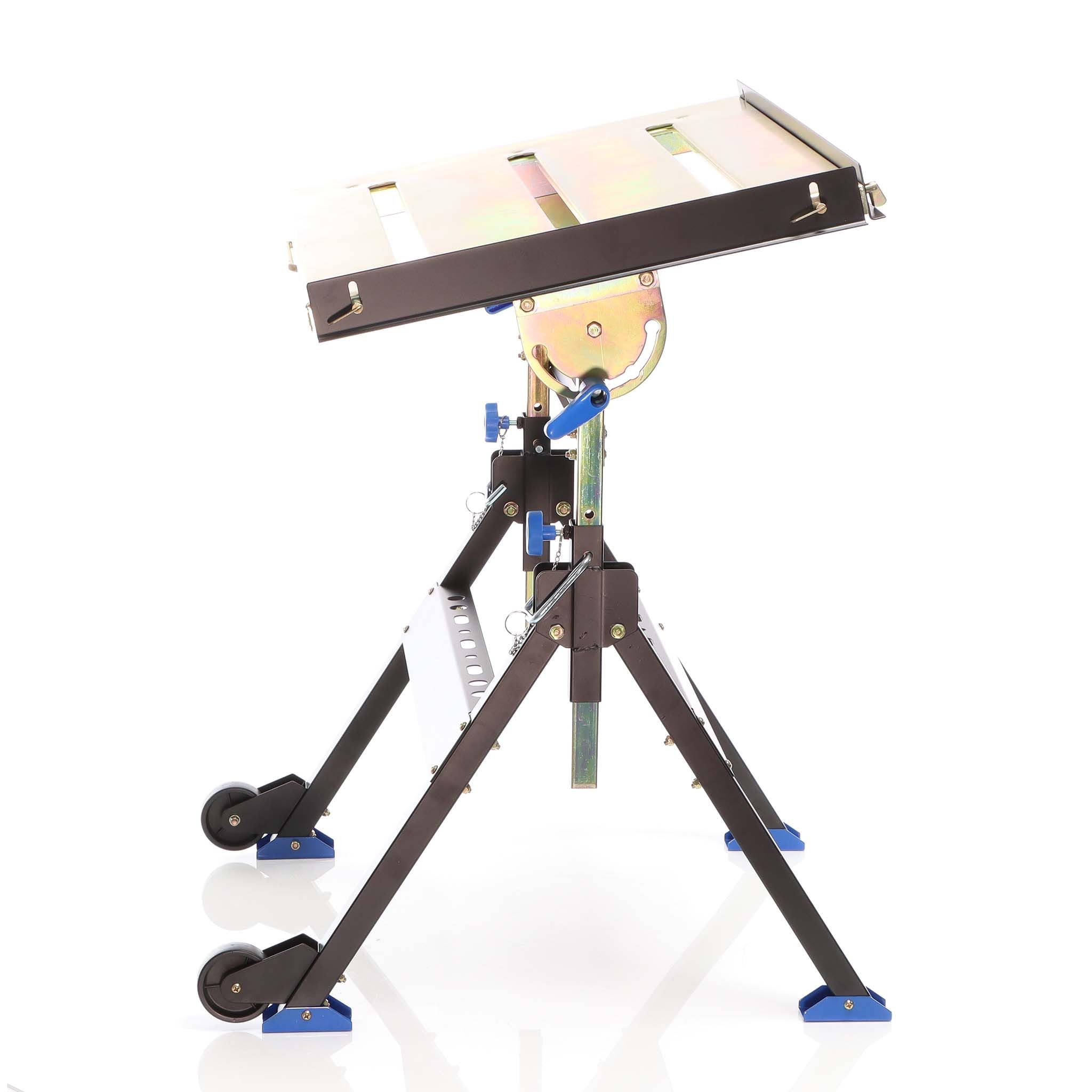 XPOtool Banco saldatura pieghevole max 150 kg, carrello regolabile in altezza 735-860 mm, inclinabile fino a 90°
