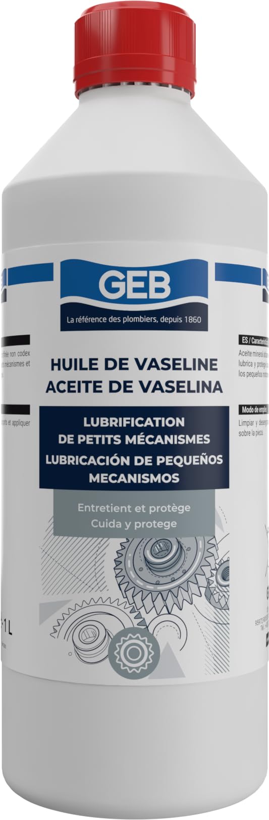 GEB Huile de Vaseline bidon 1L, Taille unique