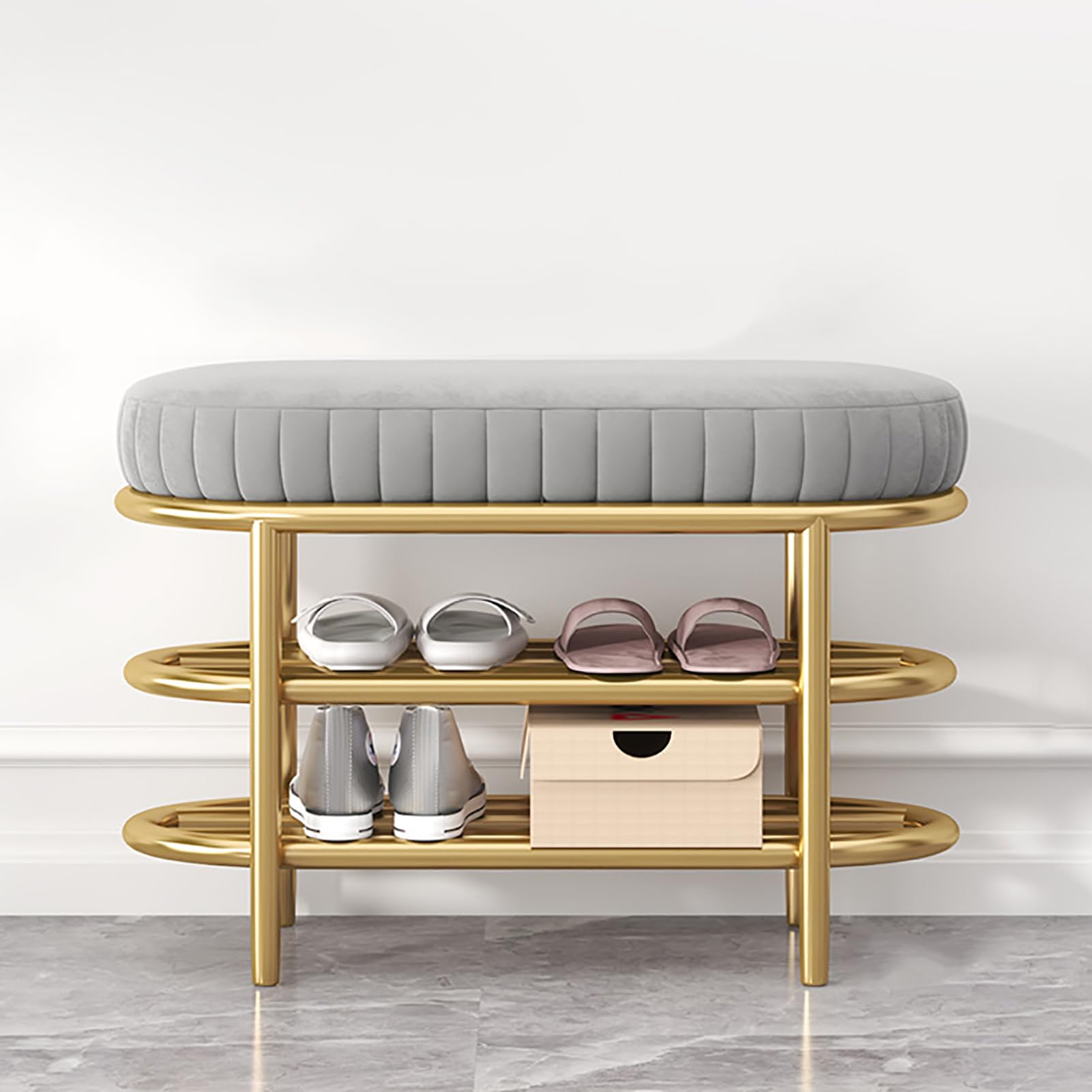 Banc de lit rembourré moderne : créez une entrée ordonnée et un salon chaleureux