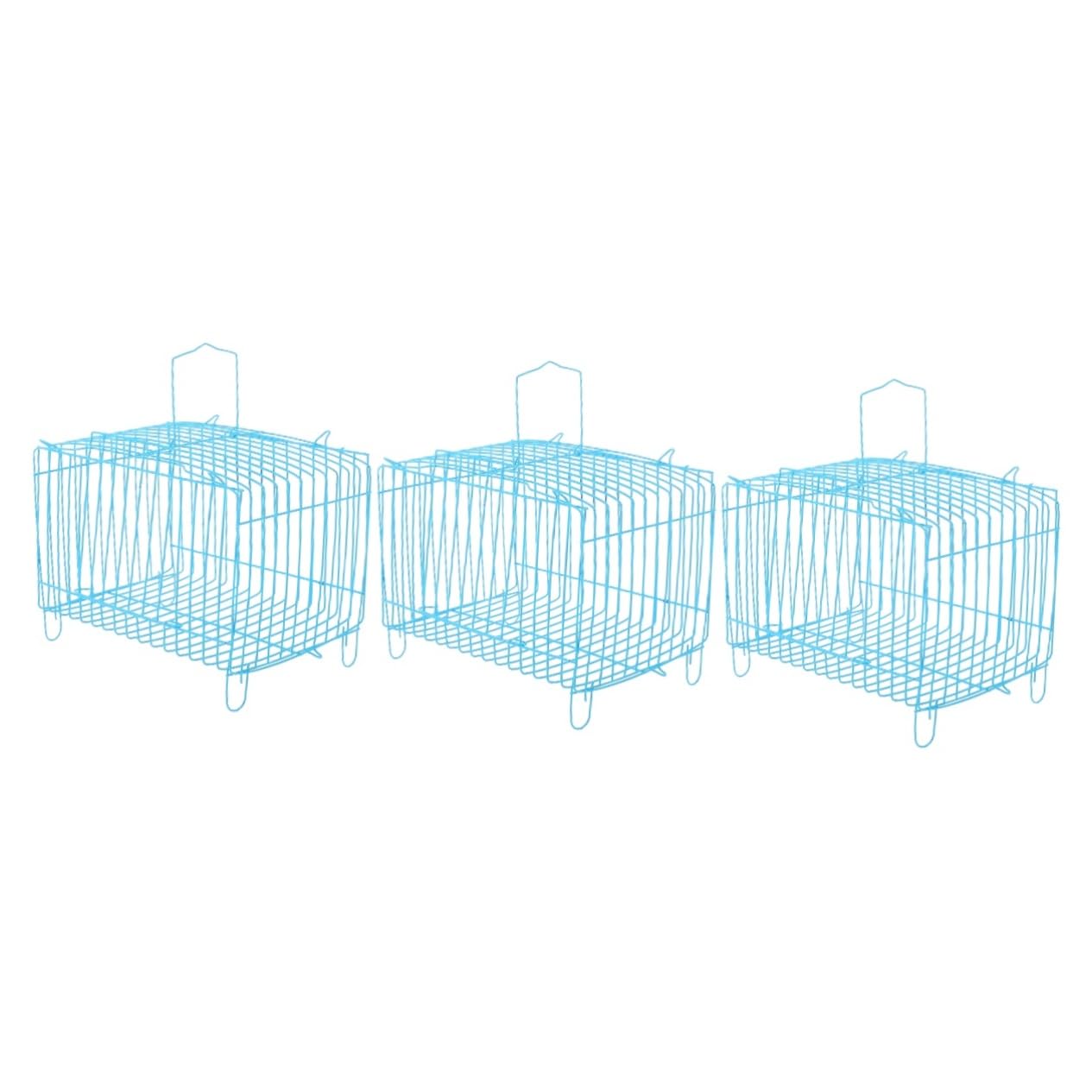 Happyyami 3pcs Portable Bird Carrier Metal Travel Cage, Ideal for Small Birds, Parakeets, Cockatiels - Lightweight Design for Convenient Bird Storage and Travel