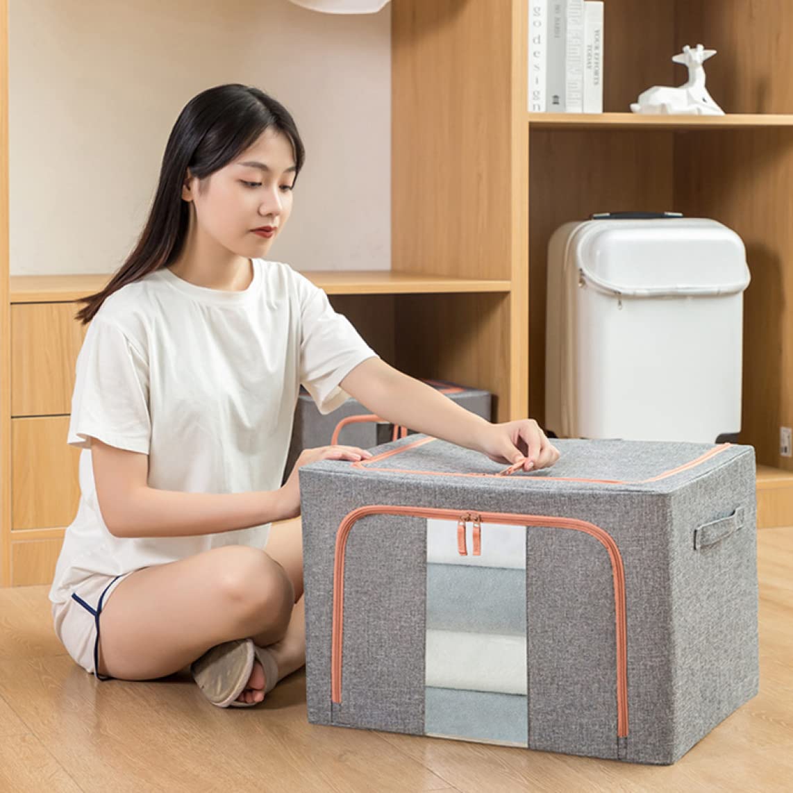 Amazon｜MJKQ9 収納ボックス 収納ケース 大容量 衣類収納 ふた付き