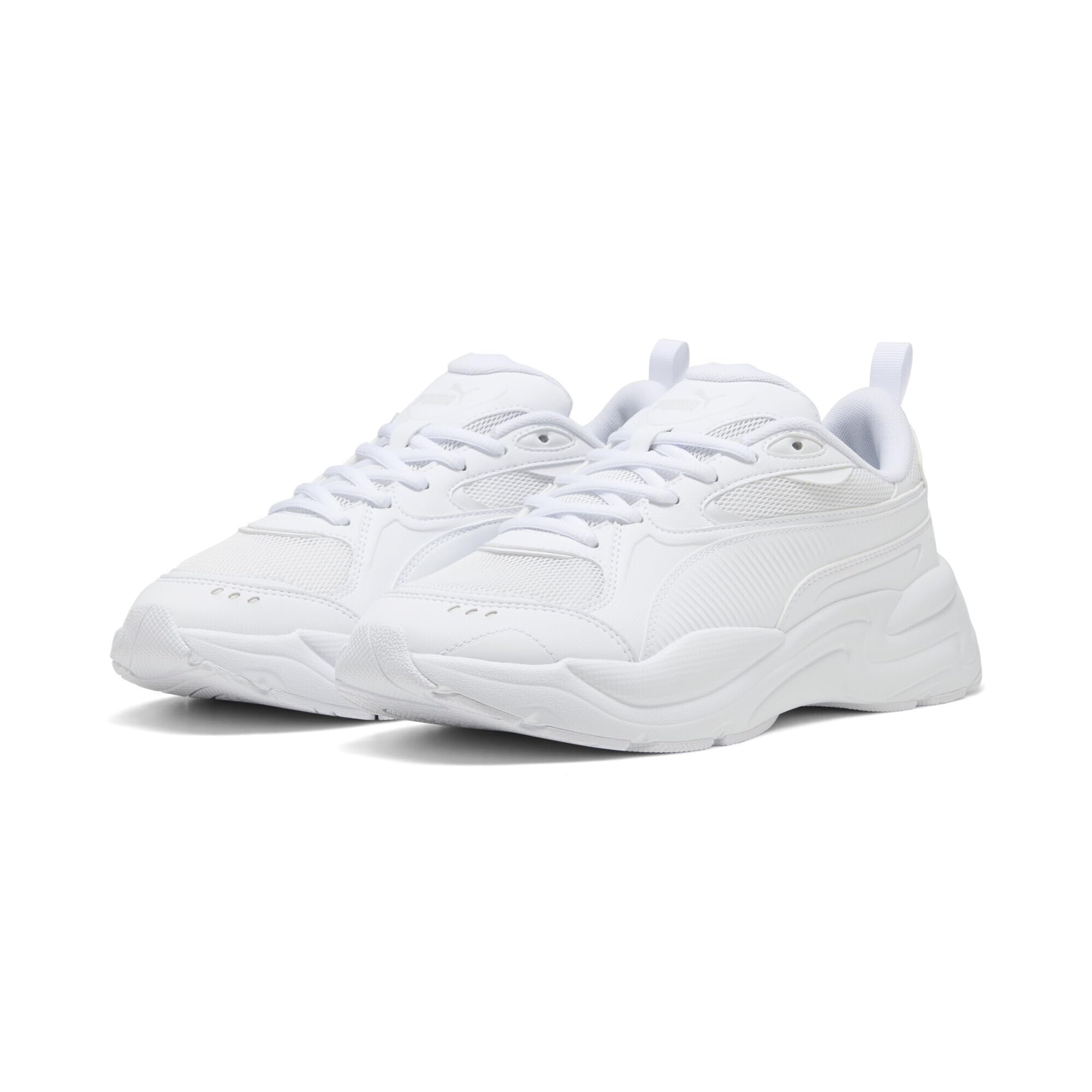 X-RAY 4 Unisex Yetişkin Spor Ayakkabı, PUMA White-Feather Gray, 38.5