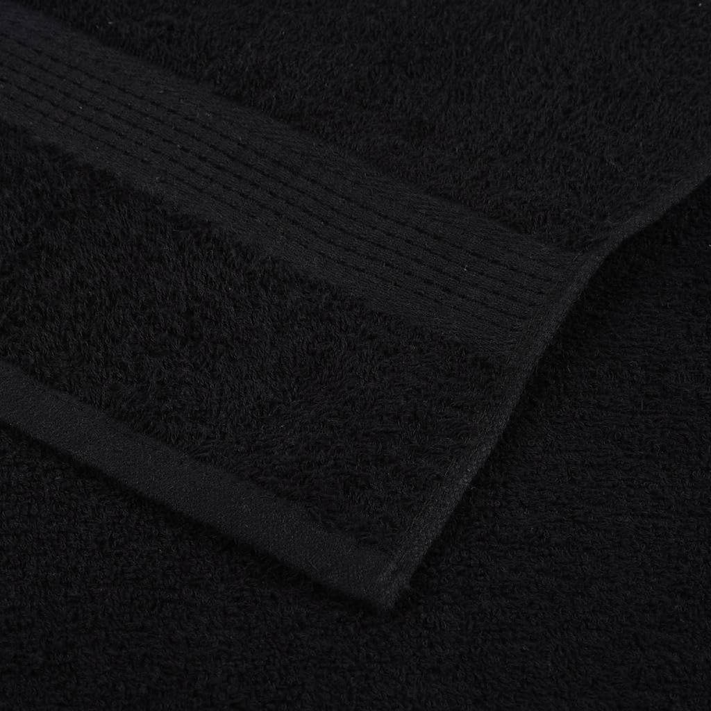 FROGN - Juego de 2 toallas de mano, color negro, 100 x 200 cm