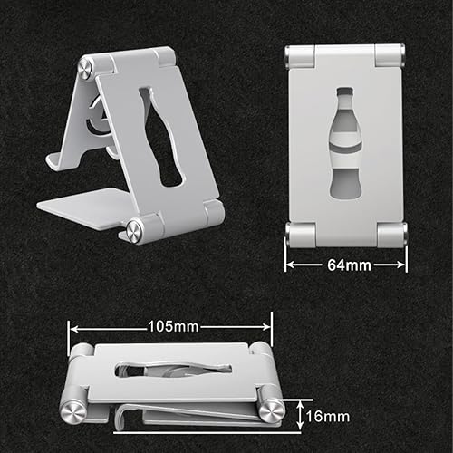 Miniatura 8 de Soporte plegable para teléfono móvil, soportes portátiles de aluminio para teléfonos móviles, otros teléfonos móviles, negro (F, negro)