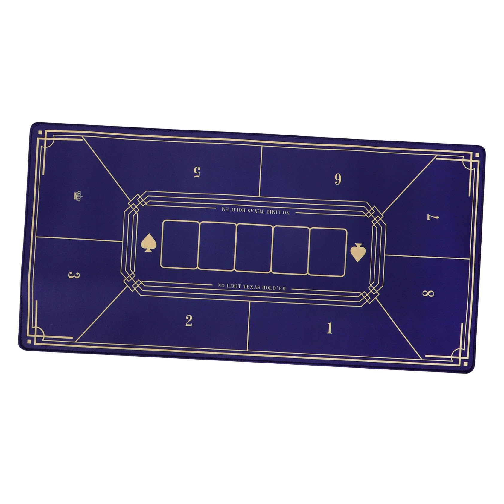BESPORTBLE Tapete para Mesa de Póquer Azul de Resina y Goma Antideslizante, Fácil de Limpiar, Multipropósito para Entretenimiento en Casa y Fiestas Nocturnas