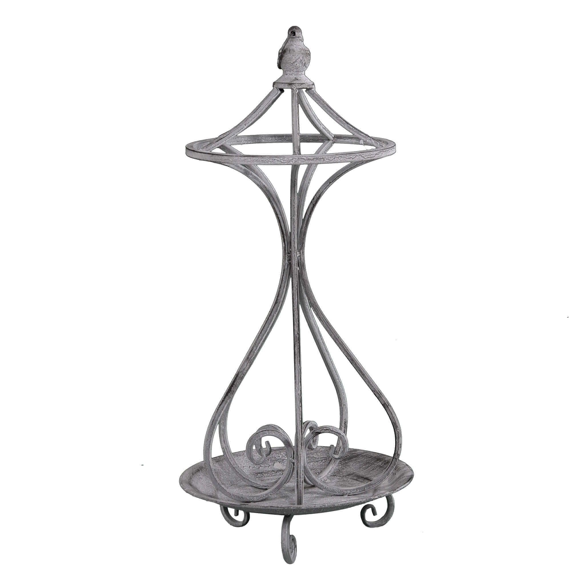 milani home - portaombrelli in acciaio bianco ossidato, stile shabby chic, per ingresso, veranda, portico, casa e locali