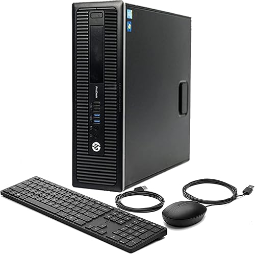 HP Computadora de escritorio 600 G1 ProDesk de factor de forma pequeño SFF PC, Intel Quad Core i5 de hasta 3.60 GHz, disco duro RAM de 8 GB de 500