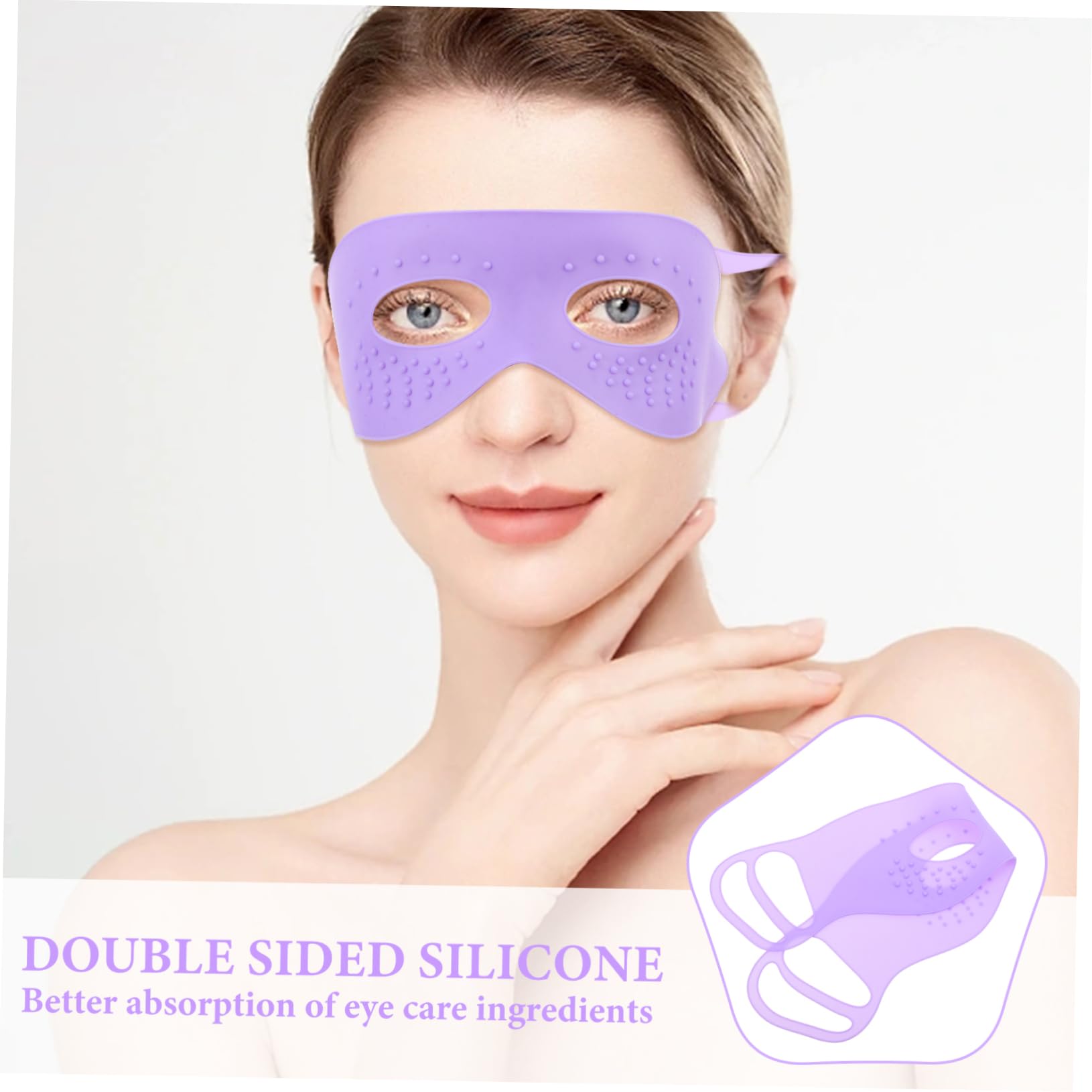 SOESFOUFU Silicone Eye Mask for Preventing Eye Patch Sliding Double Sided Silicone Design