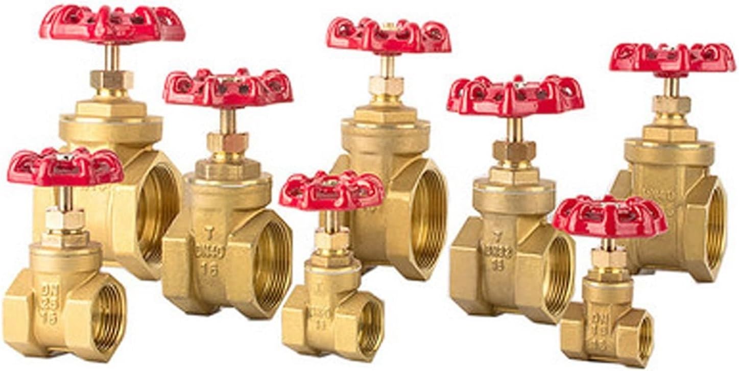 1-1/2" 2" Female Thread Brass Gate Valve DN15 DN20 DN25 DN32 DN40 DN50 with Steel Handwheel Full Port(1-1/4")